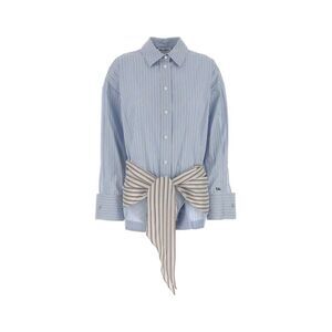 The Attico Women Embroidered Poplin Mini Shirt Dress